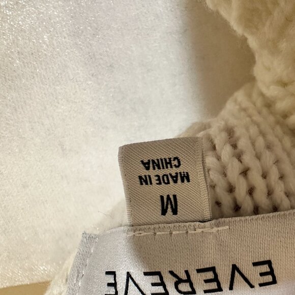 EVEREVE NWOT Womens Cozy Cable Knit Sweater Patterned Sleeve Crew Neck Size M - Picture 10 of 14